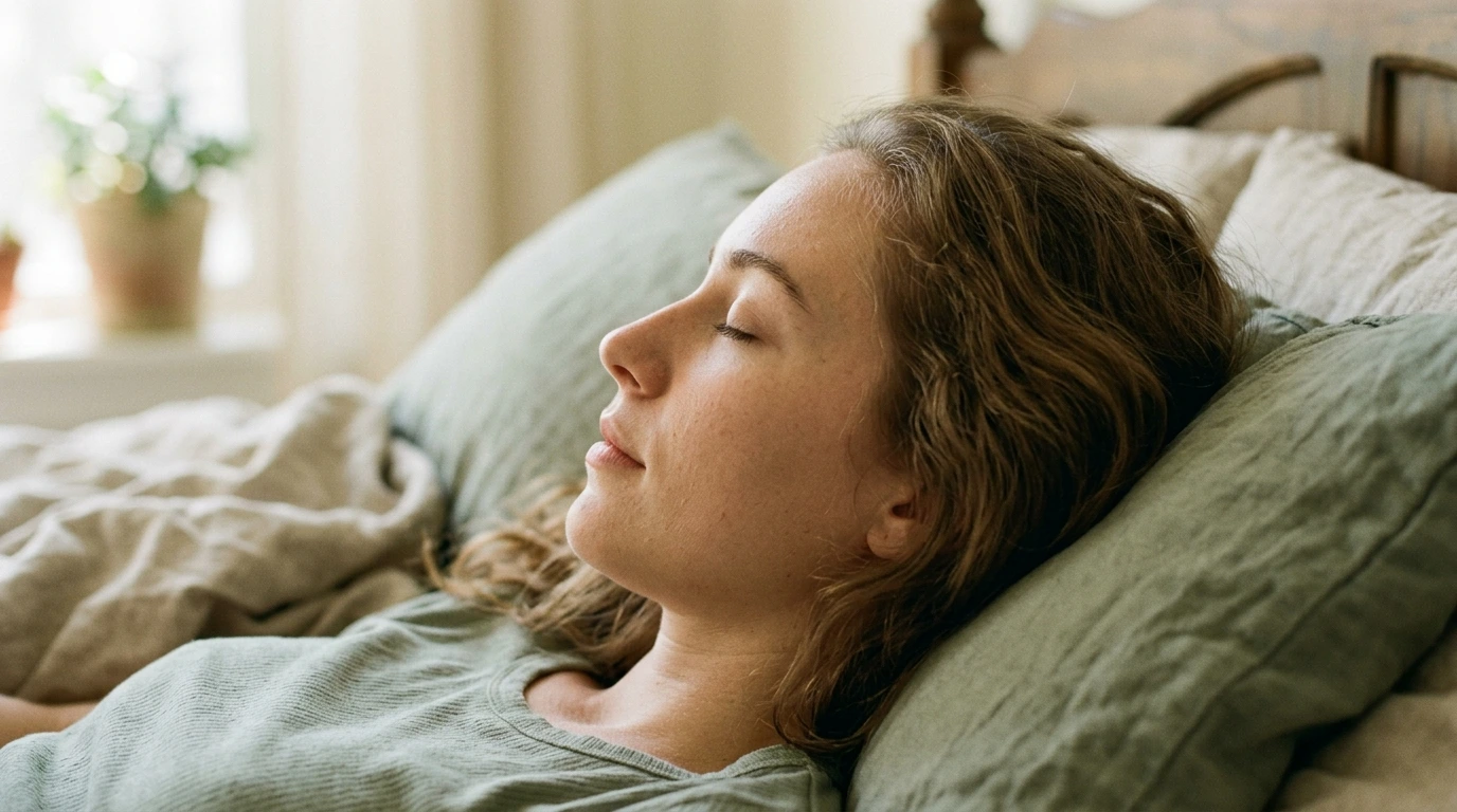 Gros plan d'une respiration calme et posée