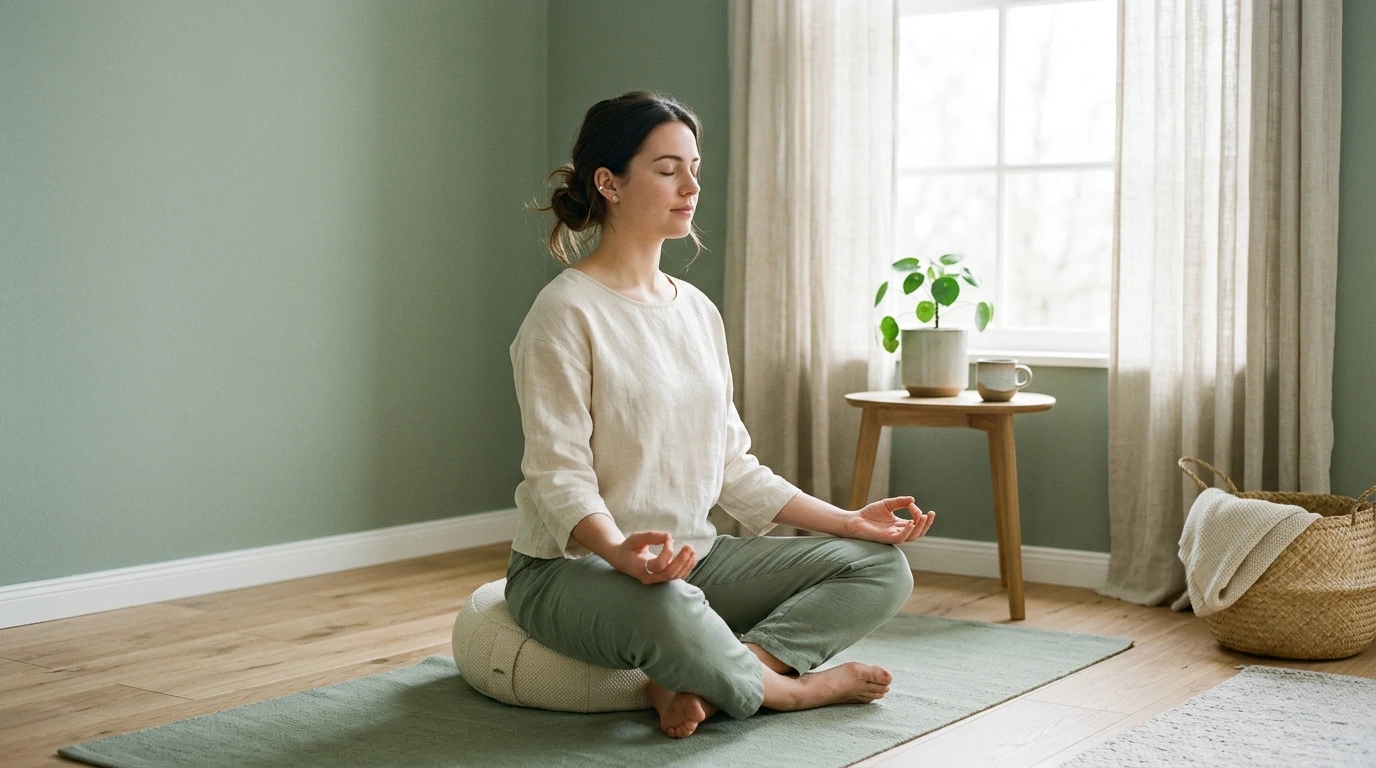 Pratique de la méditation et pleine conscience au lever du soleil