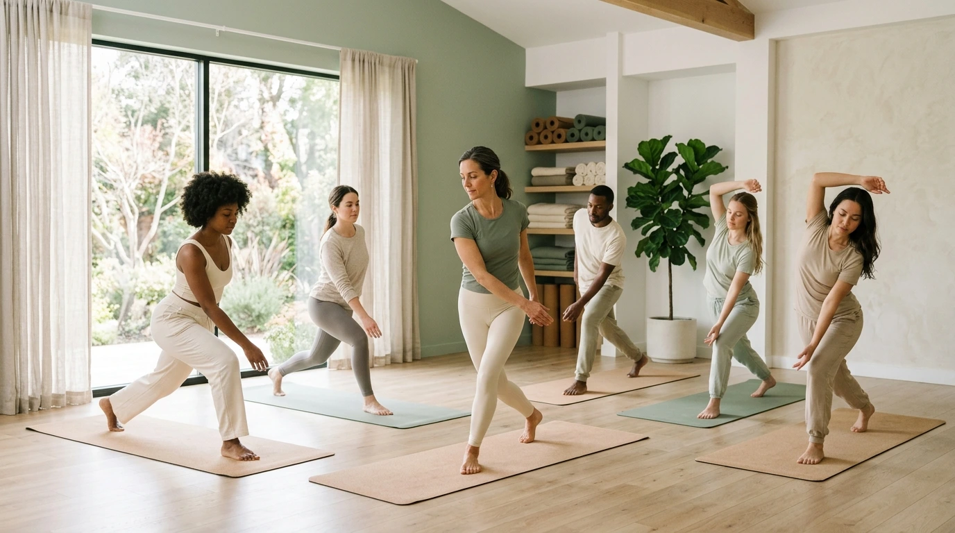 Méditation en équipe en entreprise moderne