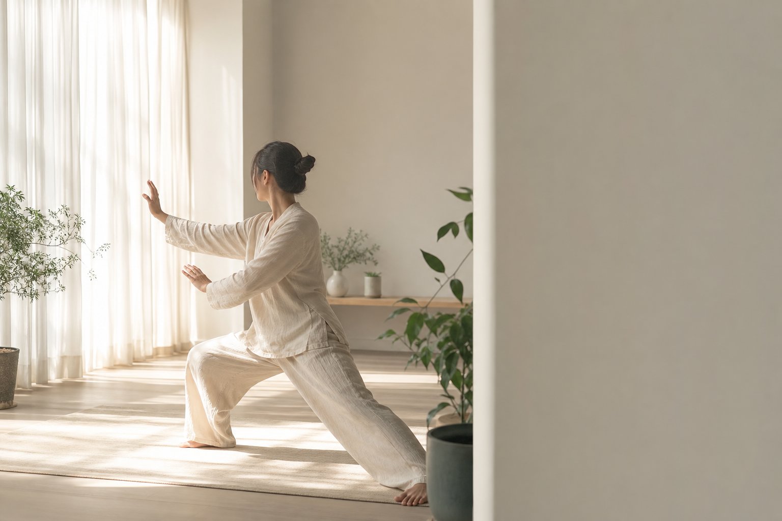 Qi gong du matin : routine de 15 minutes pour bien démarrer ambiance